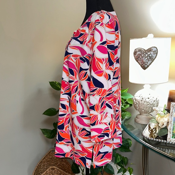 Pappagallo Pink and Orange Floral Tunic - Picture 3 of 13